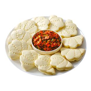 早餐荷叶饼饼夹馍营养儿童馒头速食半成品饼胚冷冻手工面点月亮商