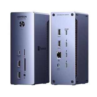 绿联适用雷电5拓展坞typec扩展8K投屏80Gbps传输USB集线转换器多屏异显接口Thunderbolt苹果MacbookM4ProMax