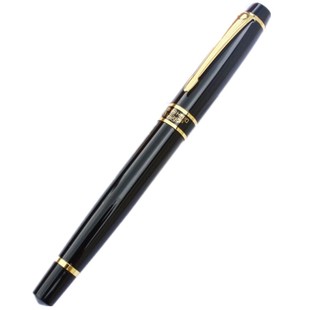 包邮 正品HERO/英雄7032纯黑丽雅金夹初学者学生书法练字美工钢笔