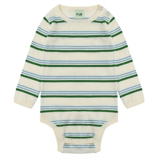 Little现货  丹麦FUB SS26春夏婴儿宝宝条纹短袖包屁衣打底裤超薄