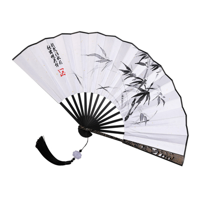 沈清秋手工绢布竹扇子