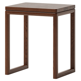 扫地机器人置物架实木打印机鱼缸放置架子实木可移动客厅沙发边几