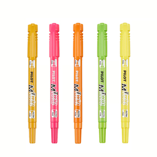 日本百乐记号笔SCA-TM小双头油性笔 细头黑色彩色马克笔绘画描边划线笔防水 勾线笔 儿童绘画