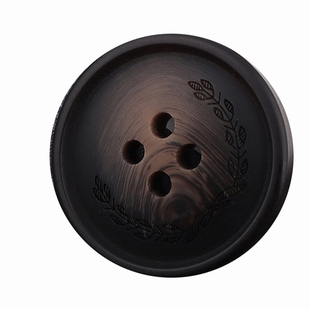 圆形树脂大衣纽扣风衣扣西装外套裤子棕色咖啡四眼钮扣树脂钮扣子