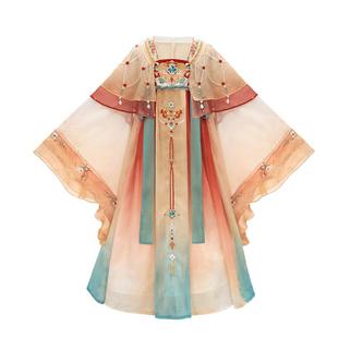十三余童装[金屏玉镜女儿国]汉服女童新款连衣裙套装古风超仙