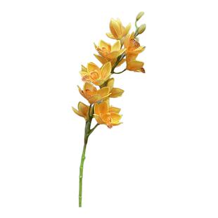 仿真花惠兰 3D兰花 高 档假花家居装饰 大花蕙兰插花绢布单支假花