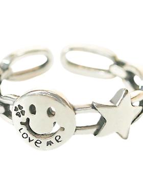 戒指食指戒关节戒五角星笑脸