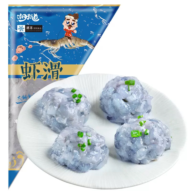 【顺丰】潮夫道虾滑新鲜低脂虾饼挤袋虾饺家用火锅冷冻食材半成品