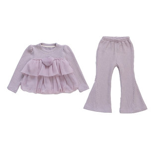 女童春装韩系2026新款小童开春套装春季女宝洋气时髦童装儿童衣服