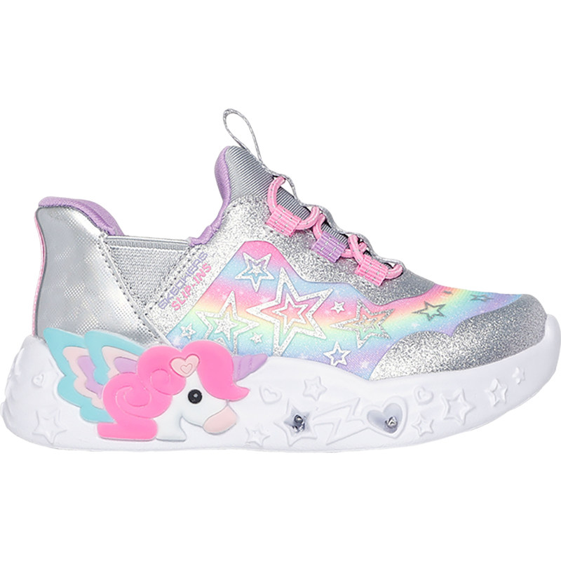 Skechers/斯凯奇正品2024冬季新款小童运动时尚彩虹休闲鞋