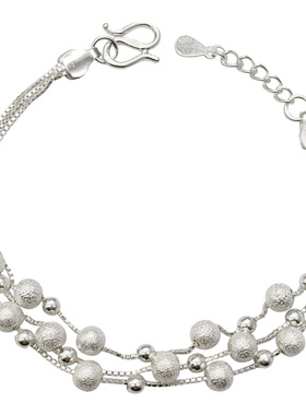 99纯银手链转运珠子手串三生三世