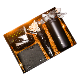 男伴郎伴手礼礼盒男士结婚新郎回礼实用送兄弟团剃须刀打火机高端