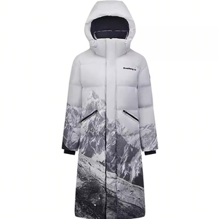 波司登奥莱冬季长款气质多色保暖廓形连帽羽绒服外套休闲情侣款