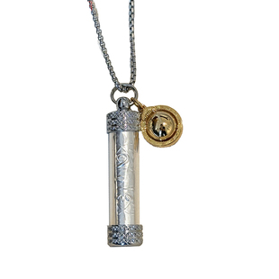 泰国龙婆宋本福管吊坠纯银项链+吸钱星套装 至清迈尊版符管吸米星