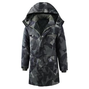 冬季棉大衣男加绒加厚中长款防水棉袄防风防寒迷彩棉服保暖劳保服