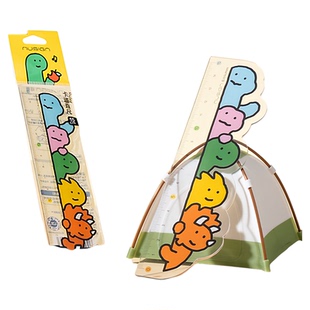 得力纽赛乔古曼直尺15cm直尺小学生专用儿童格尺一年级二卡通萌趣学生直尺带波浪线高颜值透明尺子测量刻度尺