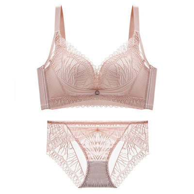 无痕小a杯加厚上托春秋内衣套装