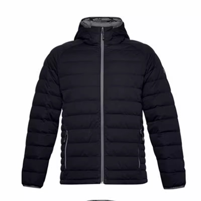 安德玛防水保暖连帽男子羽绒服