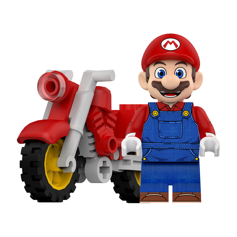 原创积木SuperMario超级马里奥游戏同款系列拼装拼插人仔玩具模型
