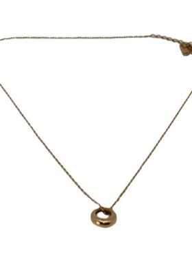 钢钛锁骨链不规则圆圈项链吊坠