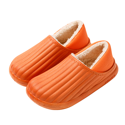 冬季棉拖鞋男女款保暖防水防滑室内家居外穿厚底老人包跟毛绒棉鞋