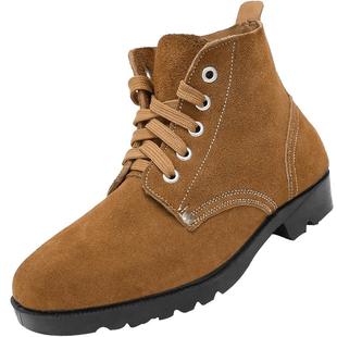 强人3515高帮鞋男翻毛皮鞋男真皮大头工装鞋高邦马丁靴男士大黄靴