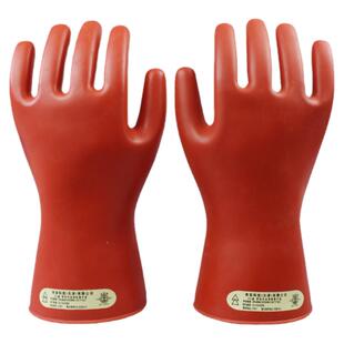 安全牌500V绝缘手套00级橡胶带电作业手套电工安全防护手套