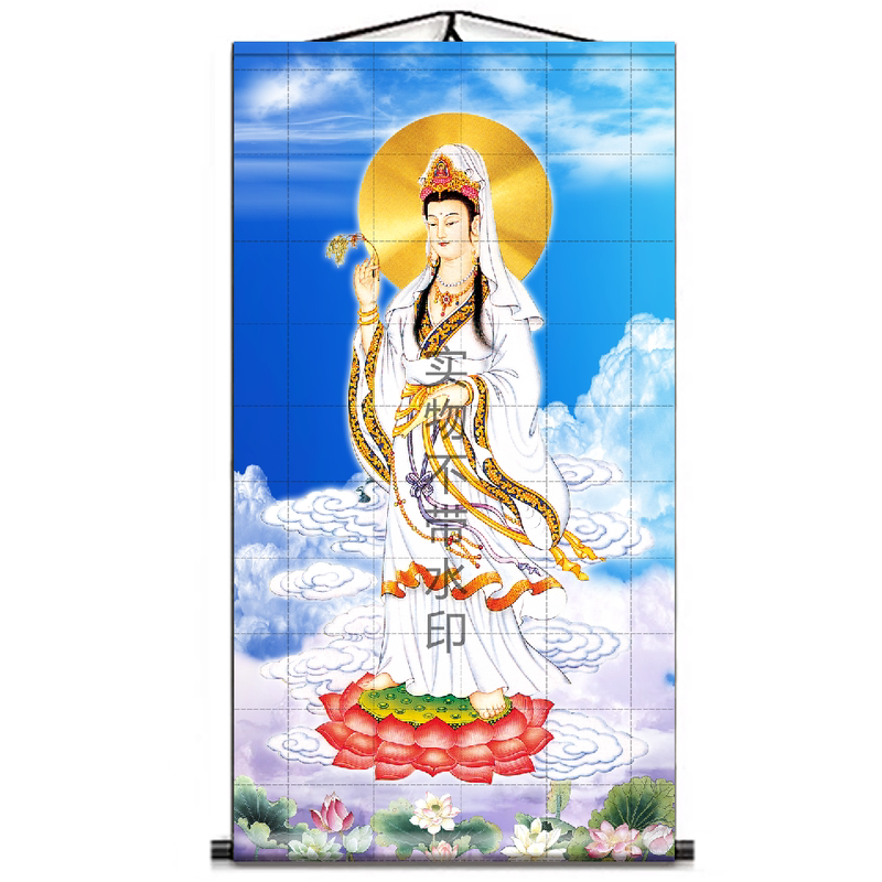观音菩萨挂画油画布挂画