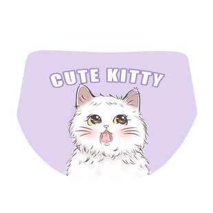 原创甜美纯欲冰丝内裤女士棉裆可爱猫咪无痕日系胖次卡通轻薄透气
