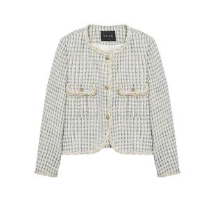 vilan/慧兰圆领小香风短外套女百搭休闲上衣2025春秋新款气质女装