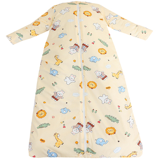 儿童睡袋春秋款秋冬季加厚纯棉宝宝恒温防踢被子小孩小学生中大童