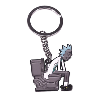 GUMO瑞克和莫蒂Rick and Morty周边动漫马桶孤独的屎王钥匙扣现货