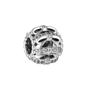 pandora潘多拉925银镶钻镂空手链珠子DIY配件小众设计感791779CZ