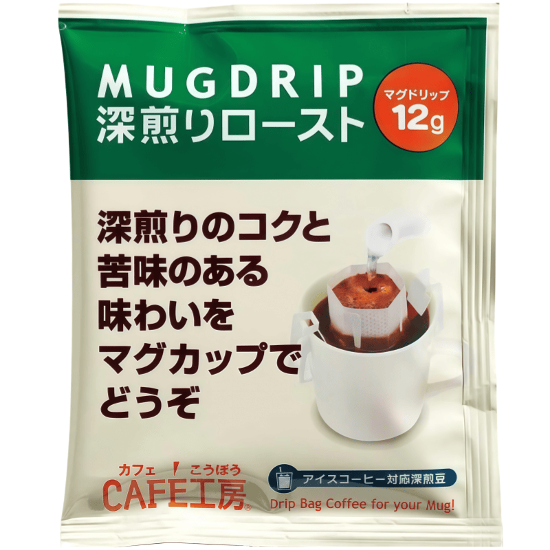 大袋装 日本代购CAFE工房 深烘焙挂耳咖啡12g×100袋/箱黑咖啡
