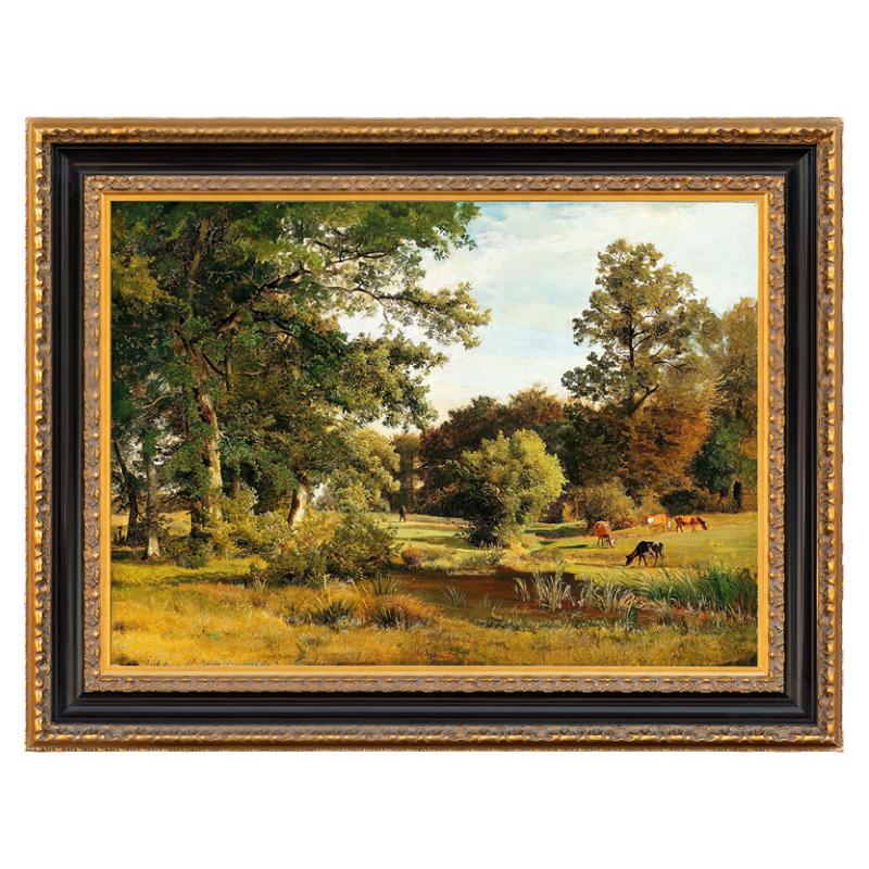 风色森林公园德国风景油画欧式美式复古客厅餐厅挂画装饰画版画