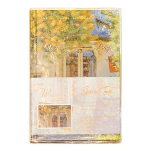 拾光水晶胶套插画记事本A5精装本加厚192页横线内页日记本烫金再芸纸好书写不断墨笔记本赠水晶书衣精美腰封