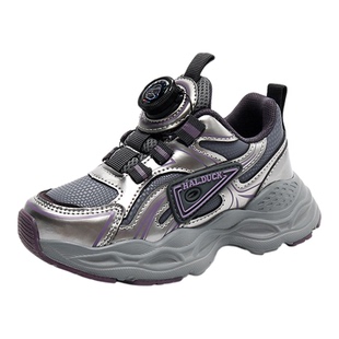 小黄鸭童鞋旗舰店女童纽扣运动鞋2025新款秋冬款加绒二棉儿童鞋子