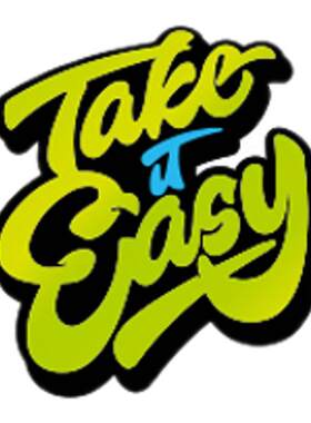 TLP反光贴 放轻松休息下 英文艺术字 TAKE IT EASY  多用防水贴纸