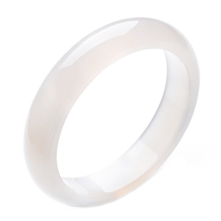 高冰白玛瑙手镯女天然紫玉髓加宽加厚巴西原石荔枝冻非细条送礼女