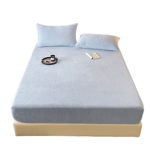 加厚牛奶绒床笠全包2025新款冬季单人宿舍保暖珊瑚绒床垫保护罩套