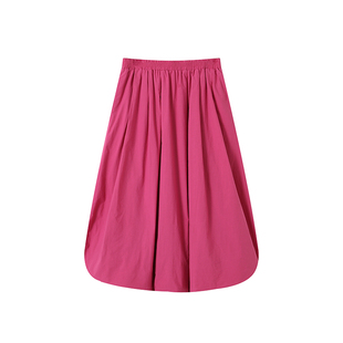 化学少女「色彩派对」夏季松紧腰花苞裙半身裙女高腰显瘦长款裙子