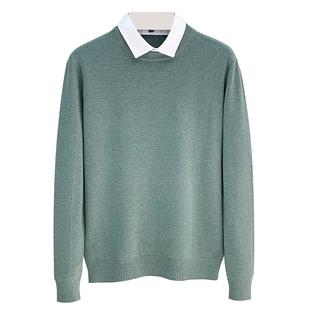 假两件毛衣男衬衣领内搭秋冬男士轻商务韩版打底衫针织衫长袖上衣