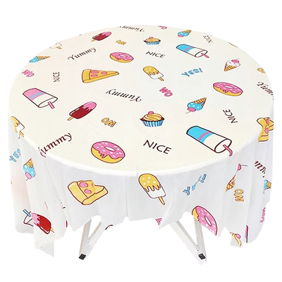 圆桌加厚印花一次性桌布玖洁10张