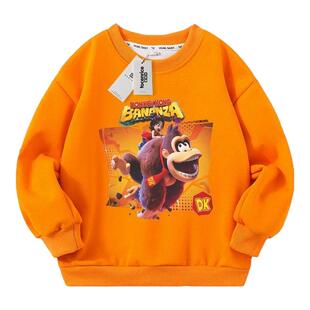 游戏咚奇刚蕉力全开donkey kong bananza儿童卫衣秋装男女孩上衣