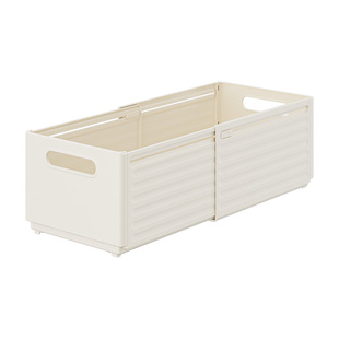 橱柜收纳盒抽屉式可伸缩桌面零食杂物厨房整理盒深柜直角储物盒子