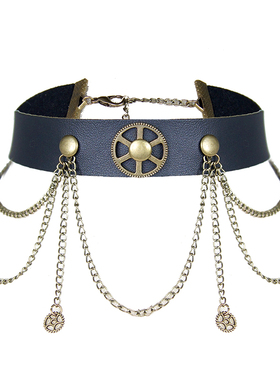 choker脖圈颈圈项链金属&皮革