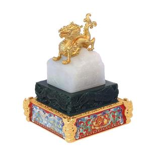 《基业长青中华昌盛玺上玺》袁长君刘永森孟庆东金属錾刻玉雕