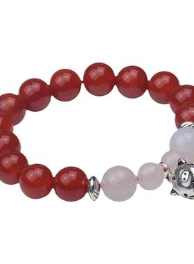 手串发财猪时尚风撞色白玛瑙