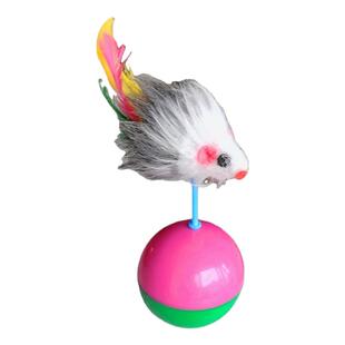 毛绒球老鼠不倒翁猫玩具自嗨解闷神器小猫玩具猫咪逗猫球宠物用品