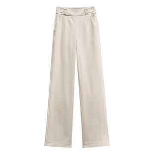 宽松休闲裤2025新款秋冬季毛呢裤子大码女裤加绒西装裤高腰阔腿裤